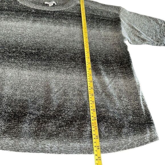 Croft & Barrow Gray Combo 3/4 Sleeve Ombre Stripe Boatneck Sweater Top Ladies 1X - Picture 6 of 10